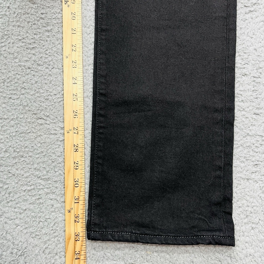 Levi's 501 Button Fly Jeans Mens 36x33 Black Straight Leg Classic Normcore‎ - Picture 4 of 12